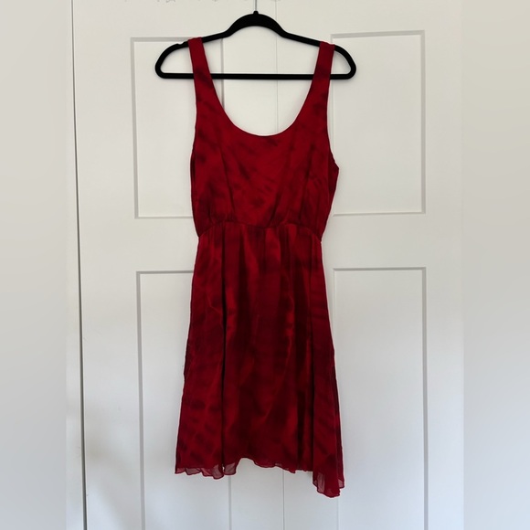 Alice + Olivia 'Cabella' Tie Dye Tank Dress Size Small Red - Picture 2 of 4